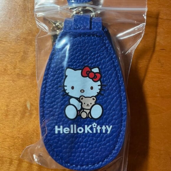 Hello Kitty Leather Keychain Blue #863 - Picture 1 of 4
